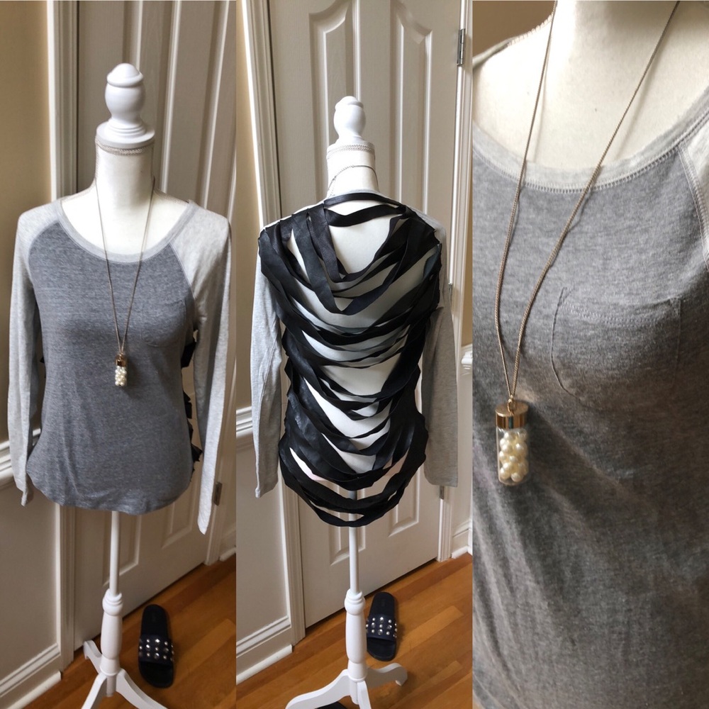 Boutique leather straps top